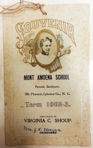 Shoup, Virginia, grad announcement, 1903, 100px