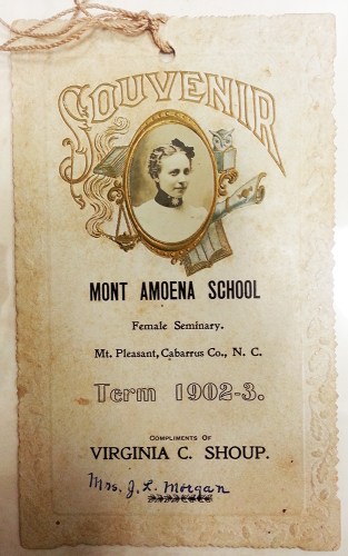 Shoup, Virginia, grad announcement, 1903, 100px